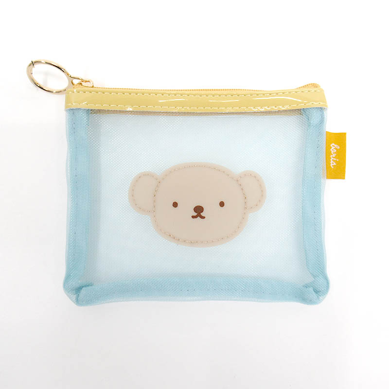 miffy バイカラーメッシュミニフラットポーチ BL